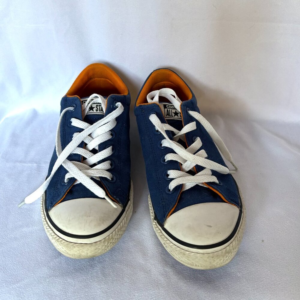 Vintage Retro Converse Low Tops * rare orange/blue - womens 7.5 - 8/EUR 37.5